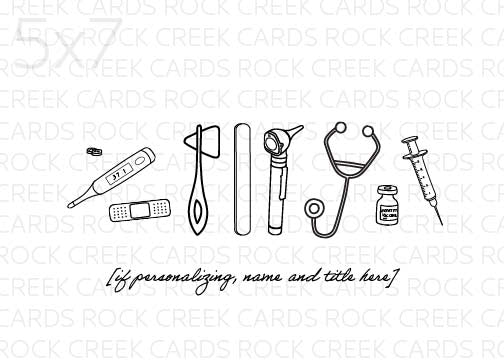 pediatric instruments print - personalization available