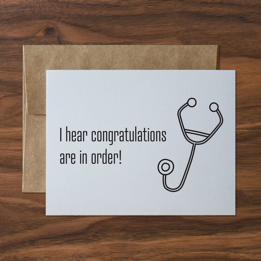 i hear congratulations are in order (stethoscope)