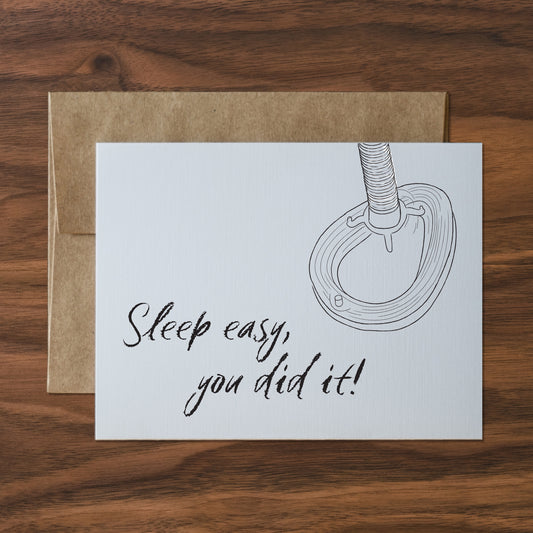 sleep easy, you did it